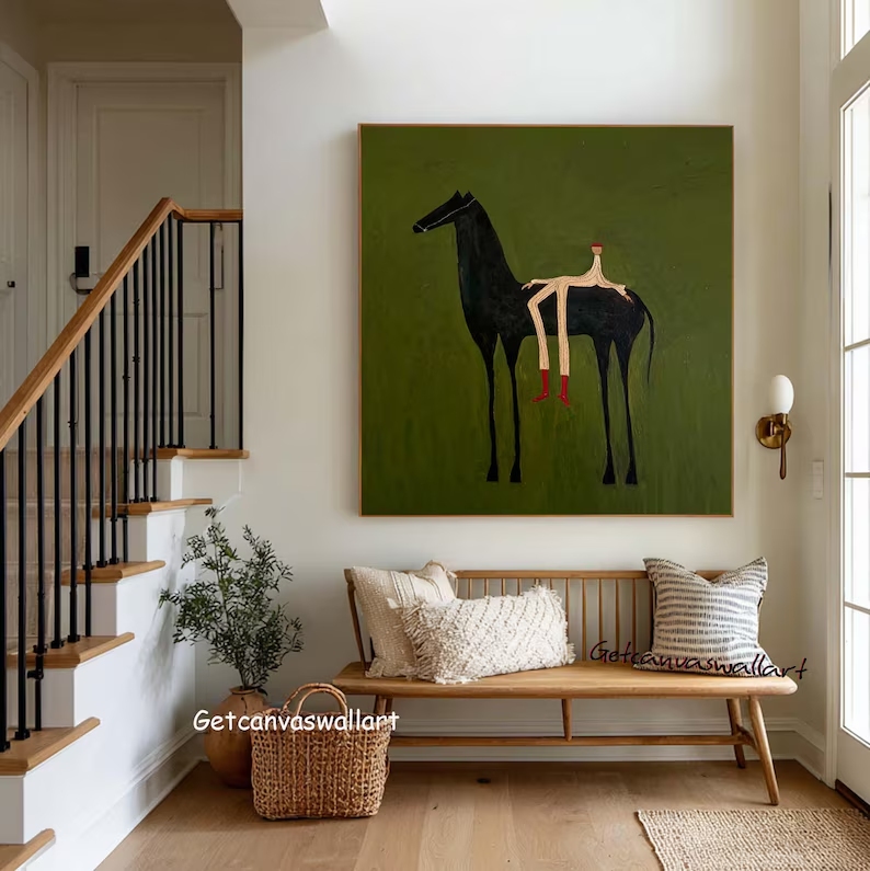Modern Abstract Western Horse  - مراجعة Home Decor Mod وسعره