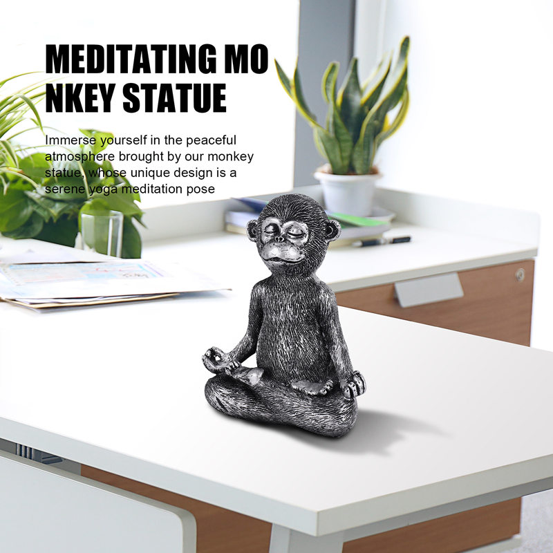 Meditating Monkey Statue Resin - مراجعة Home Decor Room وسعره