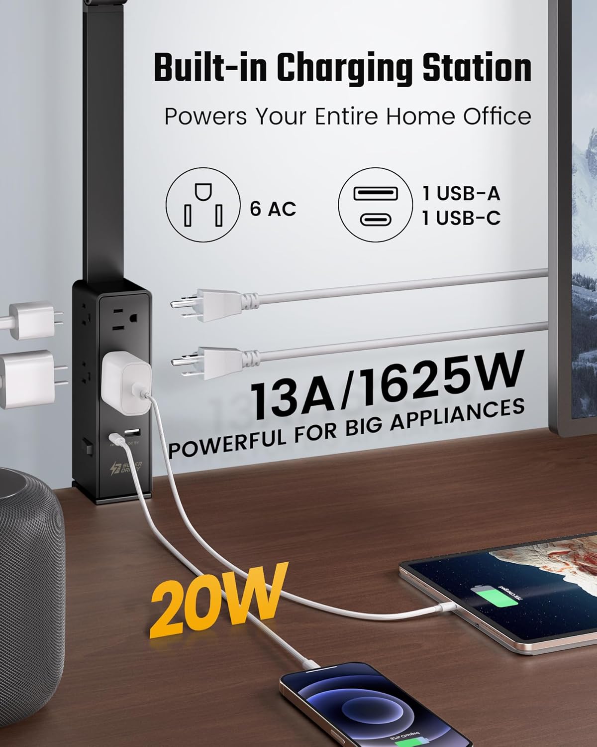 LED Desk Lamp with Power Strip - مراجعة Led Strip Lights وسعره