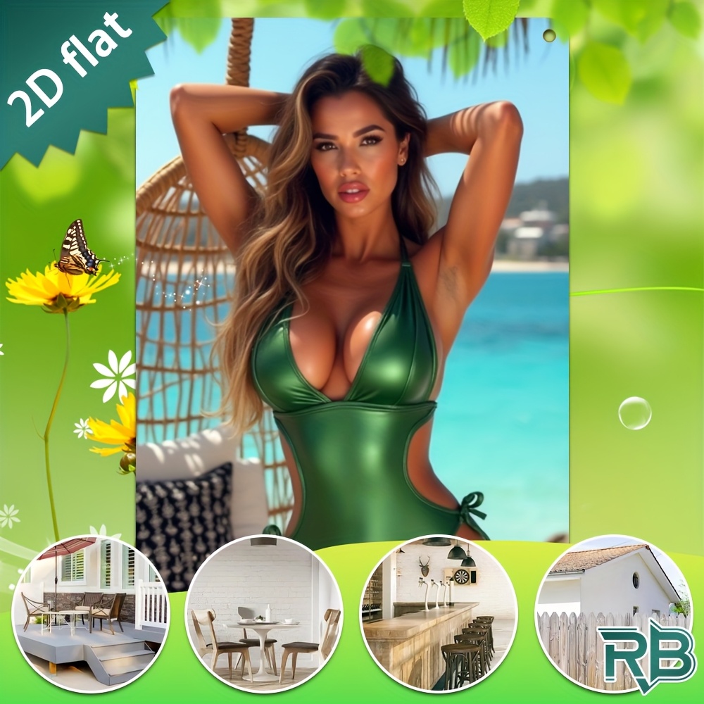 Vintage Green Swimsuit Beach G - مراجعة Home Decor Green وسعره
