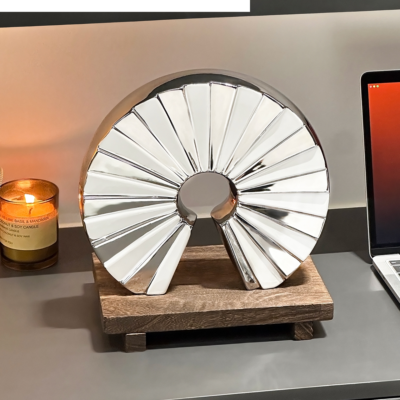 Ceramic Handicrafts Fan-shaped - مراجعة Home Decor Modern Organic وسعره