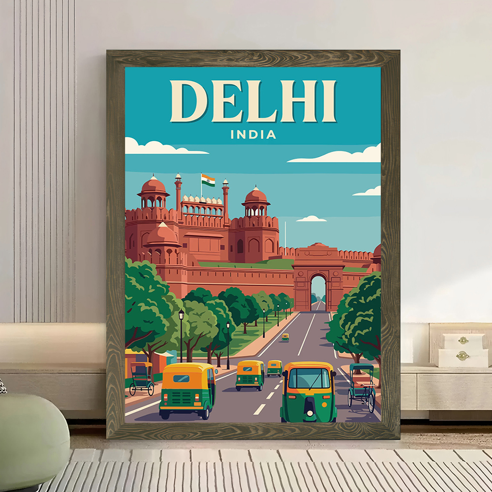 Delhi India Vintage Travel Can - مراجعة Home Decor Delhi وسعره