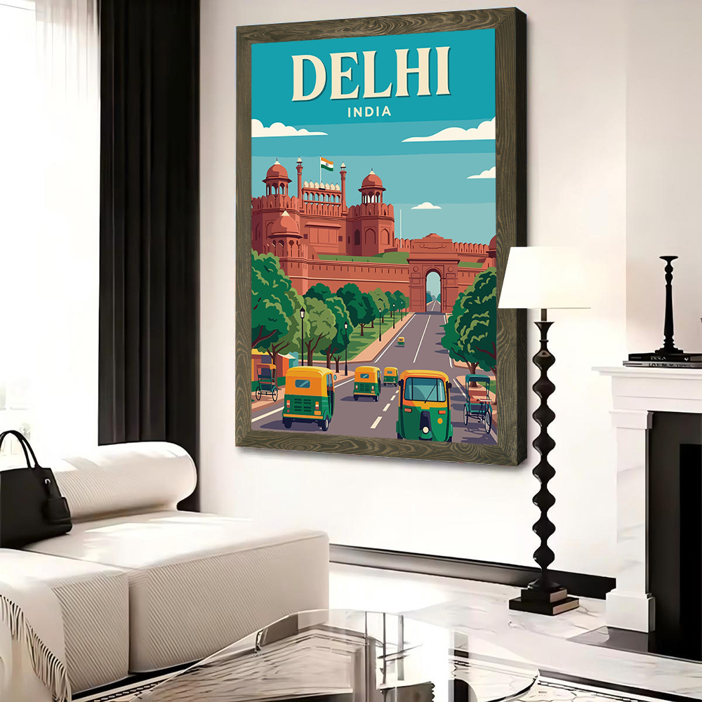 Delhi India Vintage Travel Can - مراجعة Home Decor Delhi وسعره
