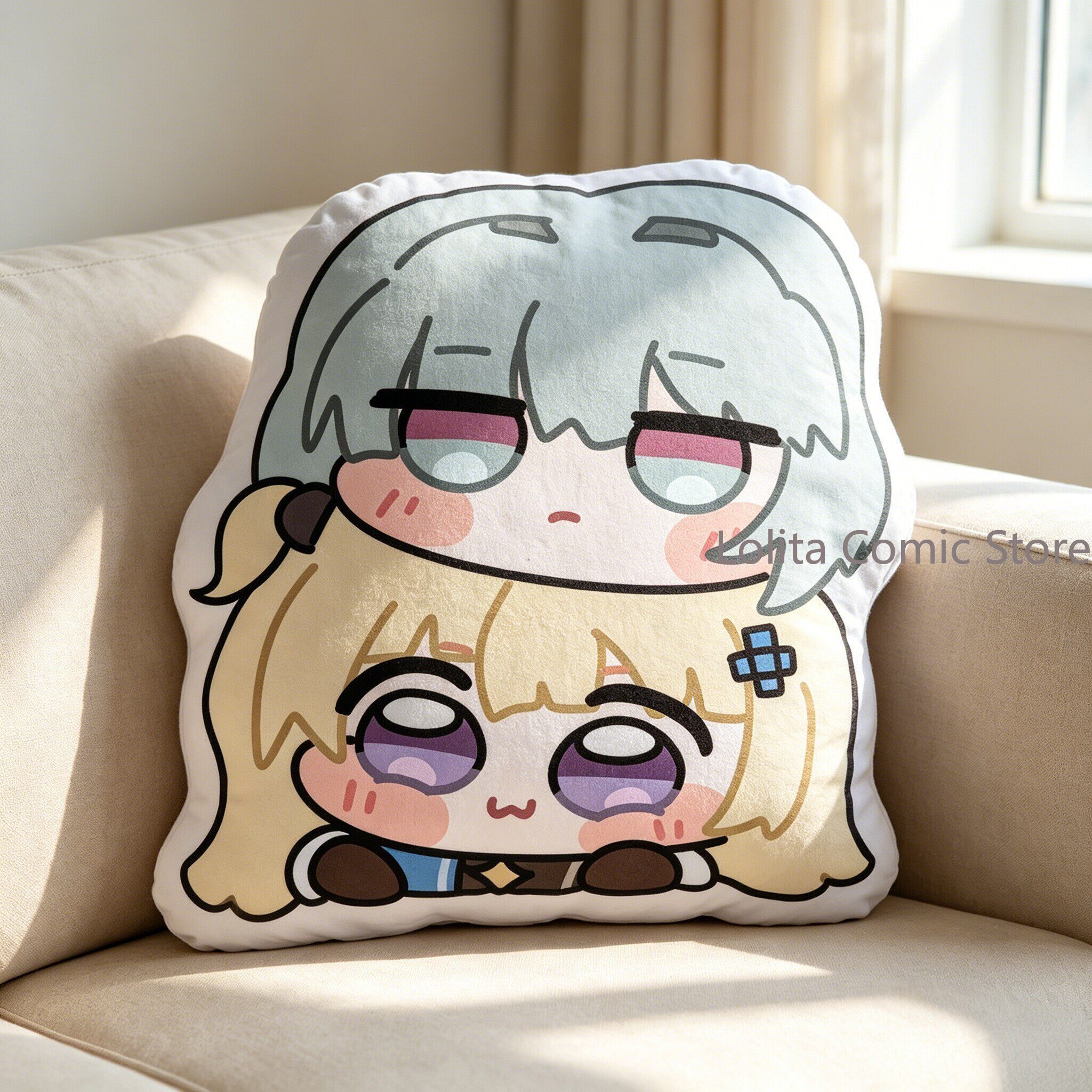 Anime Phoebe Wuthering Waves Q - مراجعة Decorative Throw Pillow وسعره