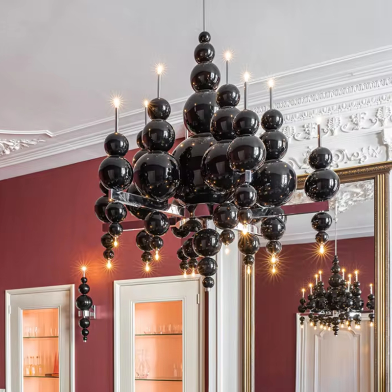 Luxury Living Room Black Chand - مراجعة Hanging Moon Lamp وسعره