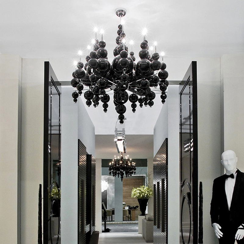 Luxury Living Room Black Chand - مراجعة Hanging Moon Lamp وسعره