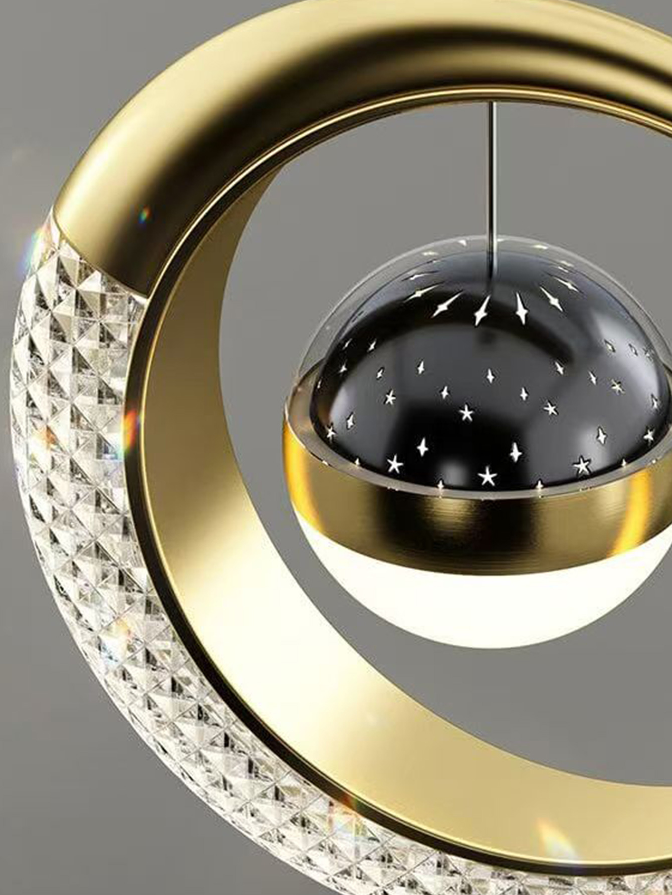 Creative led Ceiling Light wit - مراجعة Hanging Moon Lamp وسعره