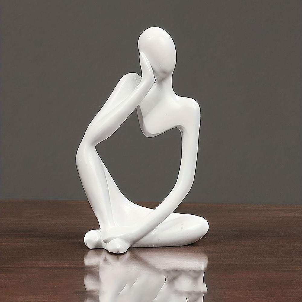 Abstract Thinker Statue Sandst - مراجعة Abstract Sculpture Resin وسعره