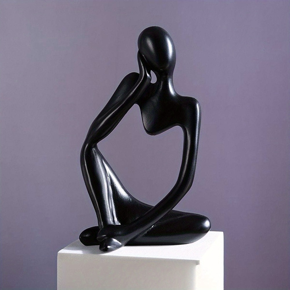 Abstract Thinker Statue Sandst - مراجعة Abstract Sculpture Resin وسعره