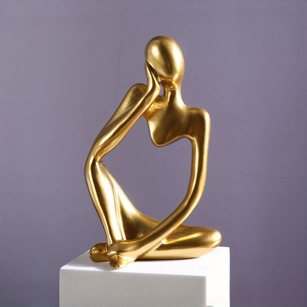 Abstract Thinker Statue Sandst - مراجعة Abstract Sculpture Resin وسعره