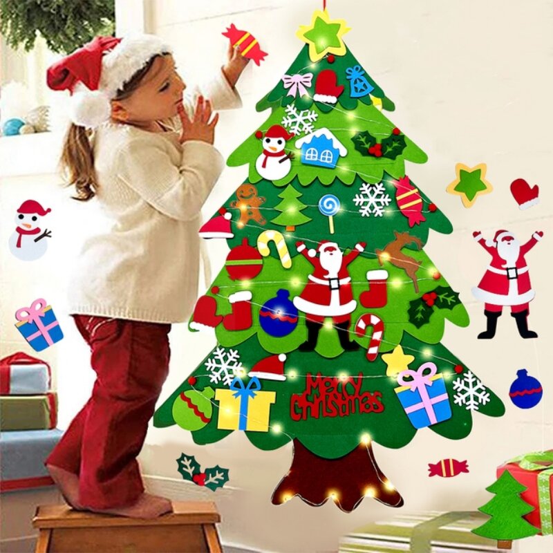 Kids DIY Felt Xmas Tree Set Ch - مراجعة Home Xmas Decor Ideas وسعره