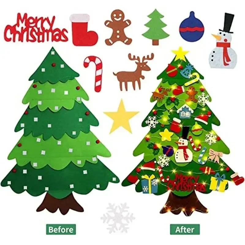 Kids DIY Felt Xmas Tree Set Ch - مراجعة Home Xmas Decor Ideas وسعره