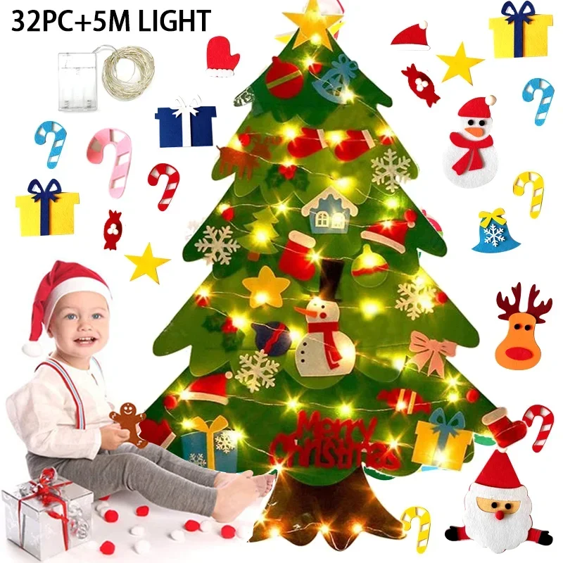 Kids DIY Felt Xmas Tree Set Ch - مراجعة Home Xmas Decor Ideas وسعره