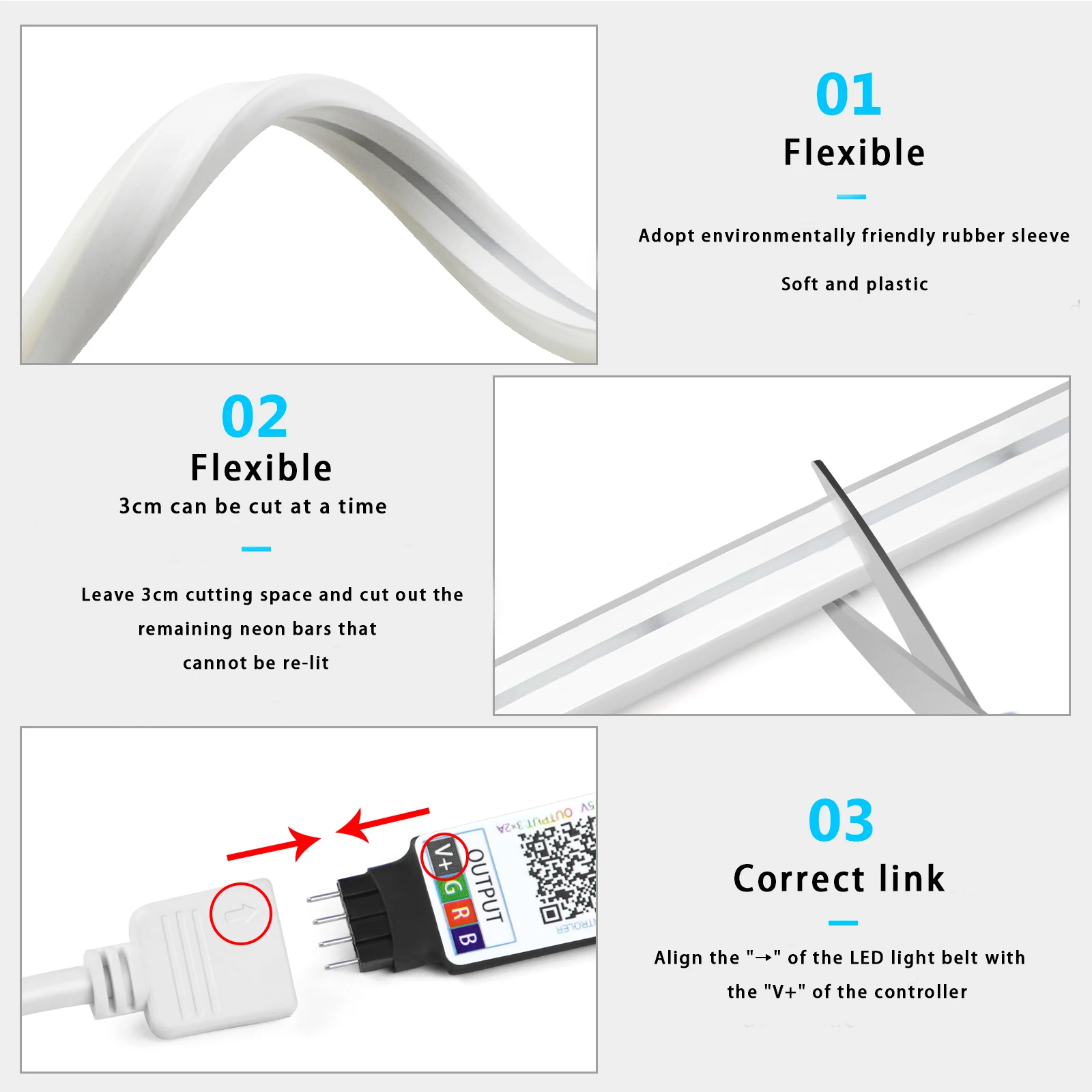 1-5m RGB LED Neon Strip Light  - مراجعة Led Strip Lights وسعره