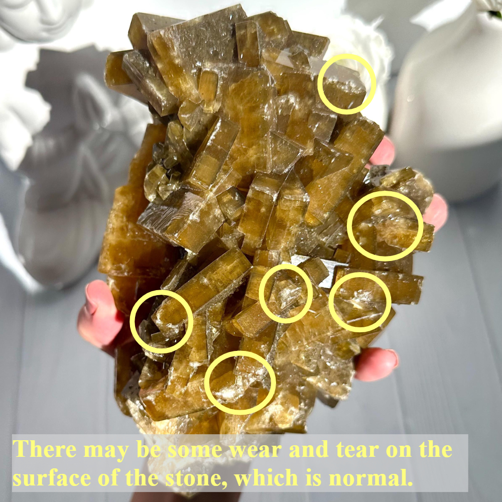 Rare Golden Barite Crystal Clu - مراجعة Home Decor Modern Organic وسعره